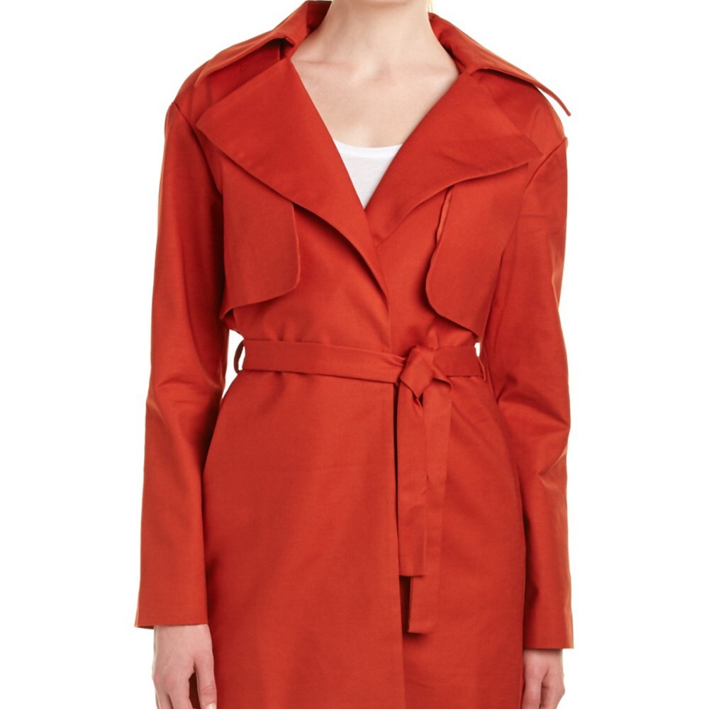 Finders Keepers Red Orange Trench Coat